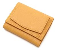 Genérico Houtndguter RFID Wallet, 2025 Leather Mini Wallet, RFID Blocking Card Holder Organizer, Unisex Anti-Fraud Wallet (Light Yellow)