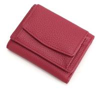 Genérico Houtndguter RFID Wallet, 2025 Leather Mini Wallet, RFID Blocking Card Holder Organizer, Unisex Anti-Fraud Wallet (Red)