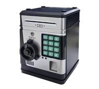 Genérico Hucha Electrónica para Niños - Desplazamiento Automático De Billetes, Fuerte con Código Y Contraseña, Máquina De Dinero | para Niños, Sala, Dormitorio, Estudio, Cumpleaños Y Festividades