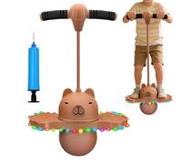 Genérico Hüpfball Für Kinder,Capybara Mit Aufpump Griff - PP, PVC-Kugel Hüpfbälle Mit Griffen | Für Und Mädchen Grundschule Zuhause Innen Außen Park Garten Bewegung Weihnachten Und Geburtstag