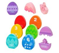 Genérico Huevo De Dinosaurio - Juguete3D Juego Educativo De Madera Clasificación De Colores Aula Jardín De Escuela Fiesta Actividades Navidad Cumpleaños Mañana Ocio Hogar Tiempo Familiar