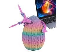 Genérico Huevo de dragón Impreso en 3D - Figura articulada de PLA, | Juguete de Escritorio Coleccionable Creativo Criatura mítica China Regalo para niños niñas niños decoración mágica Juego Fig