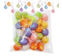 Generico Huevos de Pascua brillantes, 24 piezas de decoración de colores de espuma | Decoraciones para de Pascua | para puerta, ventana, biblioteca, mesita de noche, jardín, casa, oficina