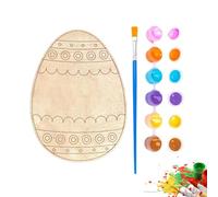Generico Huevos de Pascua de madera para decorar, juego de manualidades de madera, para crear Pascua, para niñas, guarderías, escuelas, actividades creativas y familias