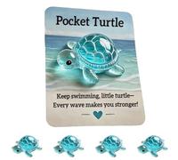 Genérico Hug Card Resin Animal, Animal Pocket Hug Gifts, Cute Turtle Encouragement, Cute Emotional Support Turtle Elephant Penguin Frog Bear Encouragement Gift for Anxiety Stress Relief (C)