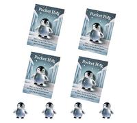 Genérico Hug Card Resin Animal, Animal Pocket Hug Gifts, Cute Turtle Encouragement, Cute Emotional Support Turtle Elephant Penguin Frog Bear Encouragement Gift for Anxiety Stress Relief (4pcs-2)