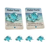 Genérico Hug Card Resin Animal, Animal Pocket Hug Gifts, Cute Turtle Encouragement, Cute Emotional Support Turtle Elephant Penguin Frog Bear Encouragement Gift for Anxiety Stress Relief (2pcs-c)