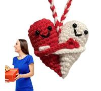 Generico Hug Knitting Doll - Attractive Decorations, Heart, Knit Crochet Woven Heart | Heeart Shape Crochet Heeart Pocket Huug Knitting Doll for Desk, Home, Classroom