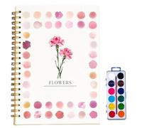 Genérico Hugs Garden Watercolor Workbook, Hugs Garden Watercolor Books, Beginner-Friendly Watercolor Workbook, Nature Scenes Paint Set Art Crafts (H)