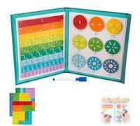 Genérico Humblyman Magnetic Fraction Demonstration Book, Magnetic Fraction Tiles, Enhance Mathematical Skills, Math Manipulatives Learning for Teaching (1 PCS)