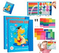 Genérico Humblyman Magnetic Fraction Demonstration Book, Magnetic Math Master Set, Fraction Educational Puzzle, Math Manipulatives Learning for Teaching, Enhance Mathematical Skills (A-2PCS)