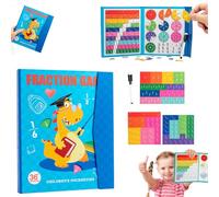 Genérico Humblyman Magnetic Fraction Demonstration Book, Magnetic Math Master Set, Fraction Educational Puzzle, Math Manipulatives Learning for Teaching, Enhance Mathematical Skills (A-1PCS)
