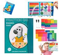 Genérico Humblyman Magnetic Fraction Demonstration Book, Magnetic Math Master Set, Fraction Educational Puzzle, Math Manipulatives Learning for Teaching, Enhance Mathematical Skills (B-1PCS)