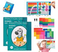 Genérico Humblyman Magnetic Fraction Demonstration Book, Magnetic Math Master Set, Fraction Educational Puzzle, Math Manipulatives Learning for Teaching, Enhance Mathematical Skills (B-2PCS)