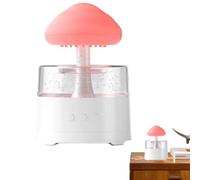 Genérico Humidificador De Lluvia - PP ABS 15,5x23cm | Difusor Champiñón Nube Gotas | Lámpara Cascada para Familia Amigos Hogar Decoración Bienestar Calidad Equipo Aromaterapia Regalo Kit Pro