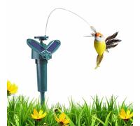 Genérico Hummingbird Solar - Solar Powered Flying Hummingbird, Realistic Flying Dancing, Flapping Motion Stakes Yard Ornament, Fluttering Artificial Bird Figurine | Vibrant Dancing Sun-Powered Garden
