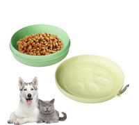 Genérico Hundenäpfe Faltbar - 11x11x4cm PP Tragbarer Reise Napf | Auslaufsicher Outdoor Futter Wasser Schale für Hund Katze | Leichter Camping Spaziergang | Fütterung Use