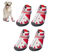 Genérico Hundeschuhe Outdoor - 4 Stück Hundestiefel | Tolle Stiefeletten für Hundepfoten | Hundeschuhe in 5 Größen, atmungsaktiv, rutschfest, robuste Gummisohle für Spaziergänge Training Abenteuer