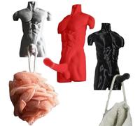 Genérico Hung Hook Fun Muscular Man Wall Hook, 3D Muscle Man Coat Hanger for Bathroom Bedroom, Wall Mounted Muscle Men Hooks for Towels Coats and Bags, Unique Humorous Home Decor