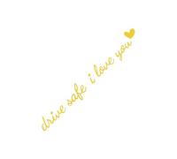 Generico I Love You Driving Safe Mirror Sticker - Paper, 4,72 x 0,63 in Rear View Mirror Decal | Waterproof Auto Accessory, Decorative Car Sticker for Cars, Trucks, SUVs, Motorcycles, Daily Commute