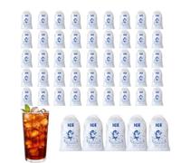 Genérico Ice Bags with Drawstring for Ice Machine - 50 Pieces Heavy Duty