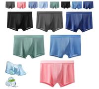 Genérico Ice Boxer Pro, Nuvellor Underwear - Ultra Comfortable Premium Silk Underwear, Men Cooling Breathable Stretch Briefs (6PCS-A,3XL)