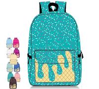 Genérico Ice Cream Backpack Kawaii Shoulder Backpacks, Ice Cream Drip Backpack, with Side Pockets, for Daily Use Travel Hiking Camping (G-PCS)