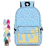 Genérico Ice Cream Backpack Kawaii Shoulder Backpacks, Ice Cream Drip Backpack, with Side Pockets, for Daily Use Travel Hiking Camping (A-PCS)