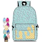 Genérico Ice Cream Backpack Kawaii Shoulder Backpacks, Ice Cream Drip Backpack, with Side Pockets, for Daily Use Travel Hiking Camping (C-PCS)
