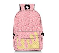 Genérico Ice Cream Backpack Kawaii Shoulder Bagpacks Cute Large Capacity Daypack Lightweight Daily Use Travel Hiking Camping (Pink)