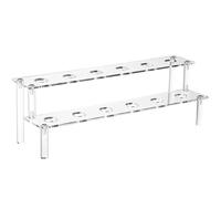 Genérico Ice Cream Cone Holder - Acrylic 33x10cm | 12 Hole Cone Display Stand, Transparent Dessert Rack | Cotton Candy Freeze Pop Holder Organizer For Birthday Party Picnic Kitchen Events