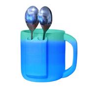 Genérico Ice Cream Cups, Smiling Face Container, 5.91x4.72x5.51 Inches 3D Printed Dessert Bowl, Reusable -Spoon Set, Durable Food-Grade Material, Ideal for Picnic Treats, Home Parties, Summer Travel