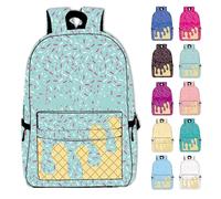 Genérico Ice Cream Drip Backpack, Ice Cream Backpack, Kawaii Shoulder Backpacks, for Daily Use Travel Hiking Camping (Light green)