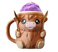 Genérico Ice Cream Pint Holder Cup - Anti-Freezing Cow Shaped Container With Spoon Holder, Insulated Ice Cream Storage For Kitchen Home Apartment Hotel Picnic Travel Party Family Gathering Use