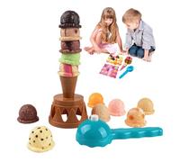 Genérico Ice Cream Stacking Game,Ice Cream Scoop Tower Balancing Game - Develop Fine Motor Skills Balancing Stacking Activities For Preschool Classroom Birthday Children Girl