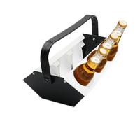 Genérico Ice Drink Carrier, Beer Travel Holder Organizer, 6 Slot Cup Rack with Ice Compartment Cooling, ABS Portable Beverage Tray, Outdoor Camping Party Carry Rack, Picnic BBQ Use