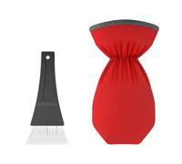 Genérico Ice Scraper - Mitten Attached Snow Remover, Windproof Hand Protection, Ergonomic Foam Grip, Sturdy Snow Removal, Winter Auto Accessory, Perfect for Vehicle Care and Winter Weather