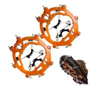 Genérico Ice Traction Cleats - 8-Spike Winter Boots Grippers, 8-Spike Snow Crampons for Walking, Hiking, Climbing | Wear-Resistant Stainless Steel Traction for Women, Men, Outdoor Winter Activities