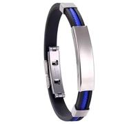Genérico Id Bracelet Men - Custom Engraved Bracelet, Stainless Steel Band