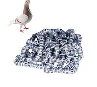 Genérico Identification Rings, 50 piezas Bird Foot Bands, Safe Birdhouse Accessories for Racing Palomas, Parrots, Chicks, Ducks, Effortless Bird Management, 0,8 cm/0,31 pulgadas
