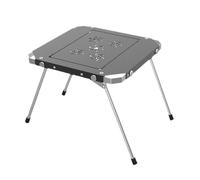 Genérico IG-T Table, Folding Stand, Aluminum Alloy Desk, Patchable Sturdy Material Enhances Convenience Easy to Use Family-Friendly Adds Fun for Outdoor, Stainless Steel