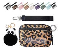 Genérico Il Iris 'Portafoglio di 2a Generazione, 5,5 × 3,5 "Custodia per Carte con Cerniera con Finestra ID, Il Iris' Pouch Braccialetto (Leopardo Giallo,5,5 * 3,5 pollici)