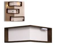 Genérico Illuminated Light Corner Shelf, Smart Corner Shelves with Lamp for Figurines and Collectibles, Wall-Mounted Free-Hole Ornaments Storage Display Rack for Bedroom Living Room Office