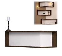 Genérico Illuminated Light Corner Shelf, Smart Corner Shelves with Lamp for Figurines and Collectibles, Wall-Mounted Free-Hole Ornaments Storage Display Rack for Bedroom Living Room Office