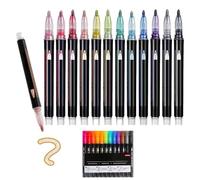 Genérico Illuminateupon/Neattidyly Marker Pen for Highlight,Objectivew Magische Stifte,Double Line Outline Markers Pens, For Drawing and Scribbling (12colors)