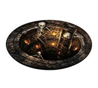 Genérico Illusion Halloween Rug | 60x60cm Optical Effects Holiday Carpet