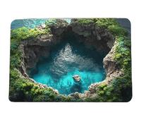 Genérico Illusion Puddle Rug - Hole Print for Fun Decor | 3D Design with Non-Slip Base, Carpet Accent for Front Door Bedroom Garden Indoor Outdoor Workplace Kitchen Home Shower Toilet Apartment