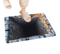 Genérico Illusion Rug - Floor Illusion Carpet | Anti-Slip Doormat Hole Carpet | D Rugs Optical Illusions Anti Slip For Living Room Bathroom Kitchen Door Floor Home Christmas Halloween Bedroom
