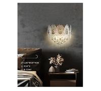 Genérico Iluminación Colgante, French-Style Light Luxury Pendant For Master Bedroom Bedside Study Nordic Minimalist Warm And Romantic Crystal Wall Lamp(Change,Wall lamp)