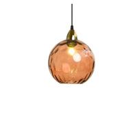 Genérico Iluminación Colgante, Nordic Modern Minimalist Coloured Water Pattern Glass Sphere Pendant Light Bedrooms Creative Dining Rooms and Bars(E)